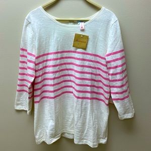 New With Tags Downeast 3/4 Length Shirt